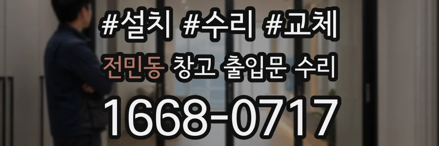전민동 창고 출입문 수리