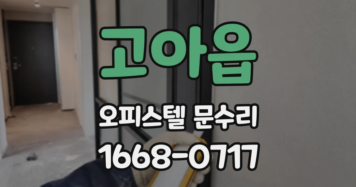 고아읍 오피스텔 문수리