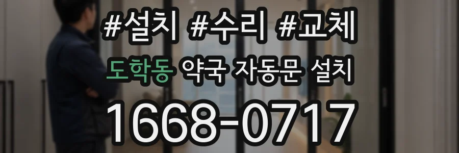 도학동 약국 자동문 설치