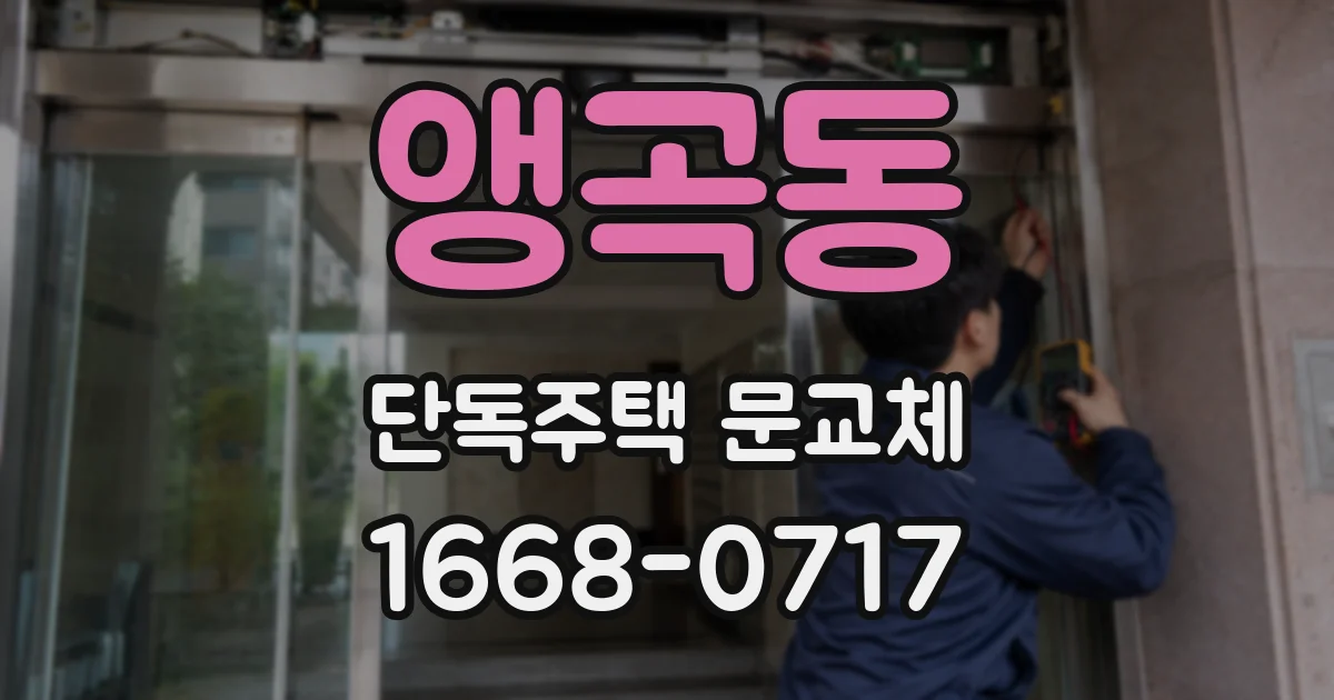 앵곡동 단독주택 문교체