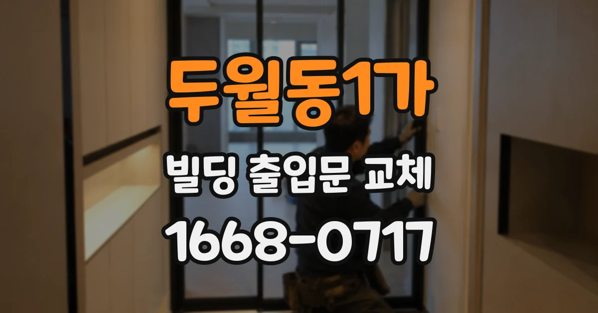 두월동1가 빌딩 출입문 교체