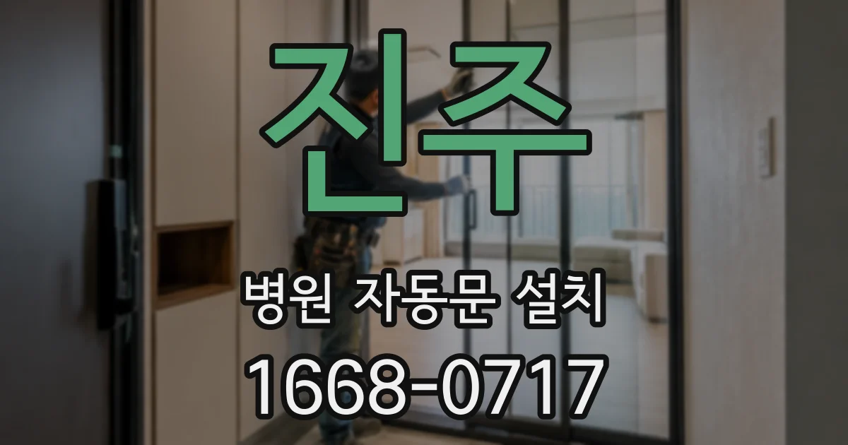 진주 병원 자동문 설치