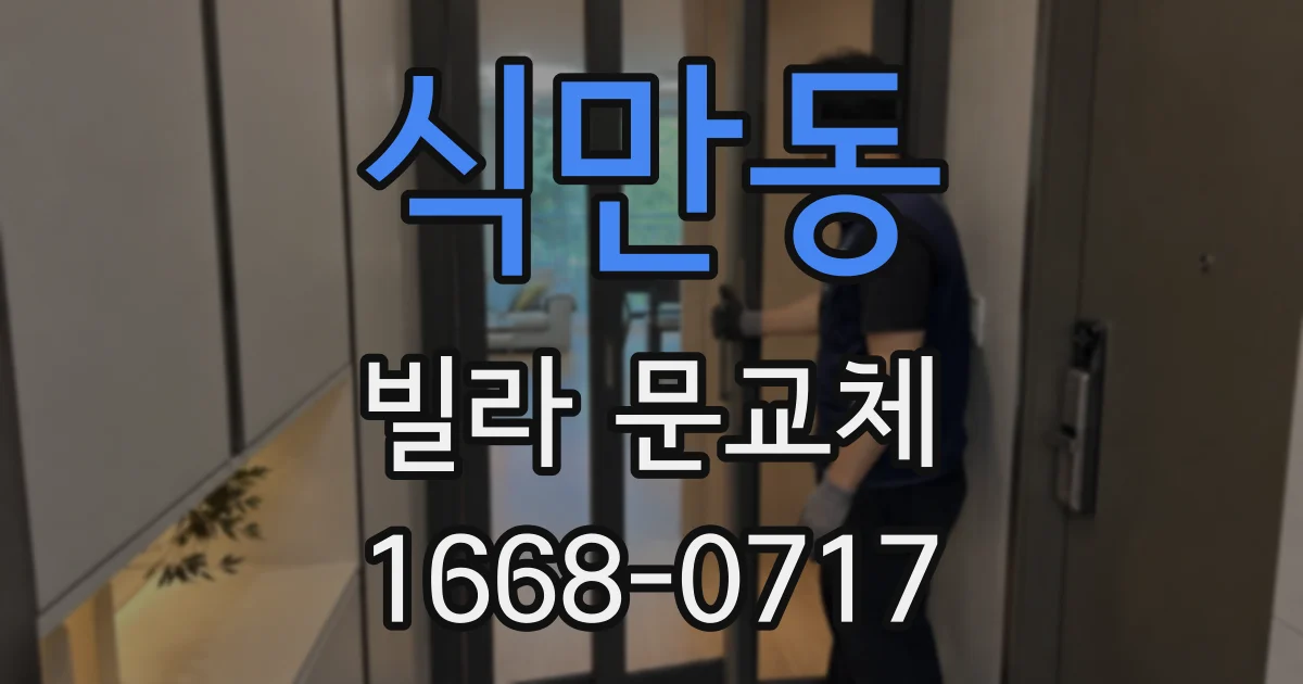 식만동 빌라 문교체
