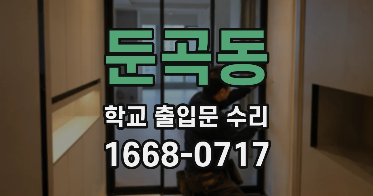 둔곡동 학교 출입문 수리