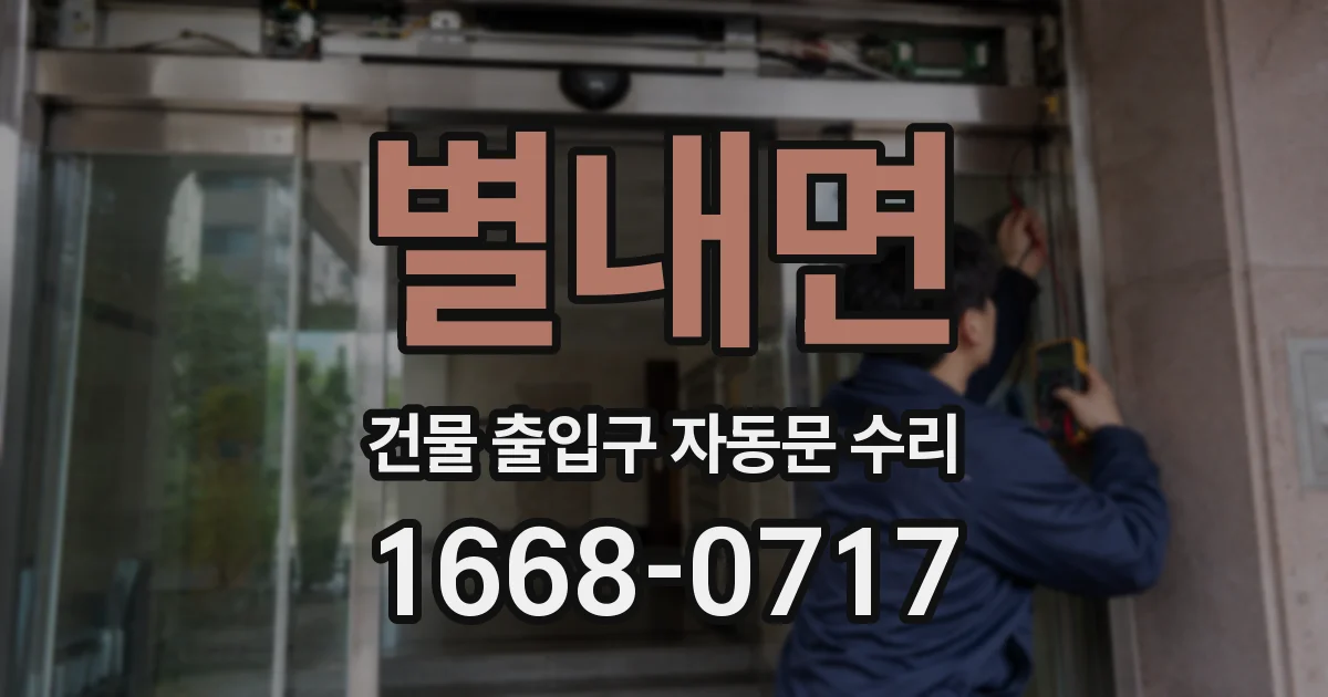 별내면 건물 출입구 자동문 수리
