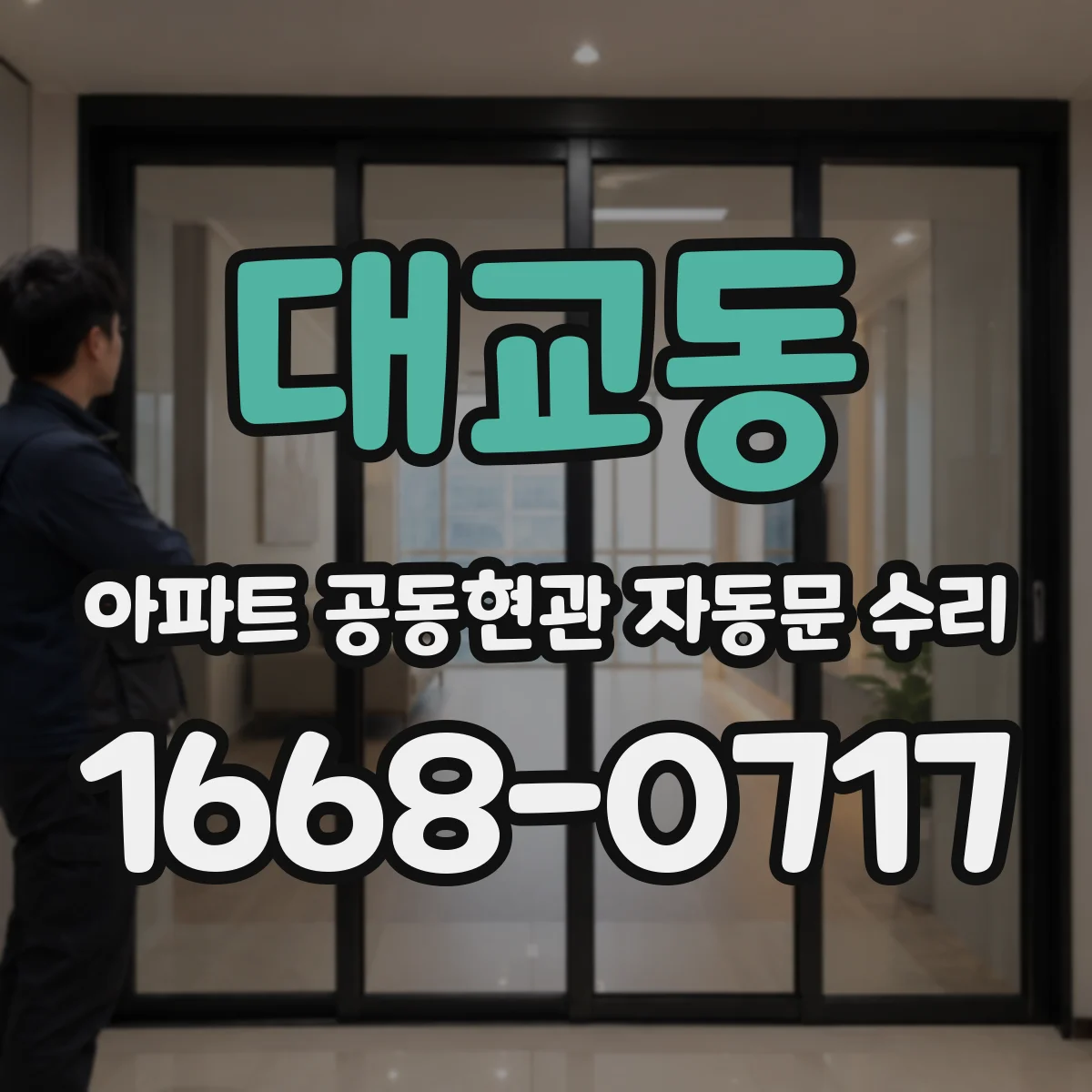 대교동 아파트 공동현관 자동문 수리