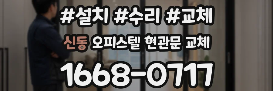 신동 오피스텔 현관문 교체