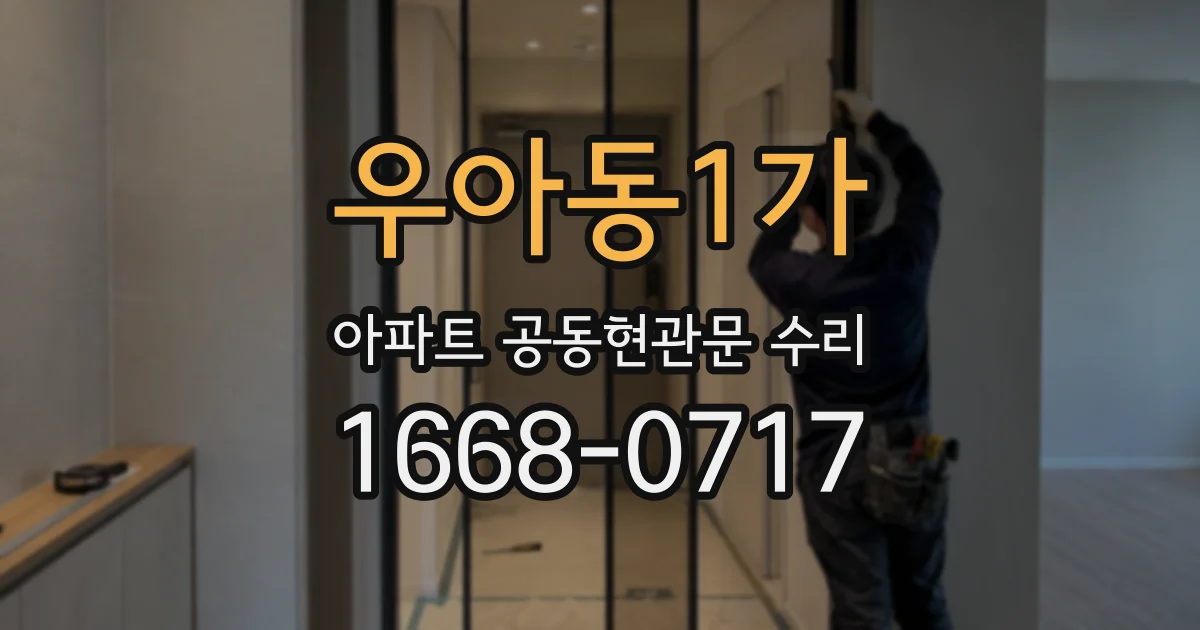 우아동1가 아파트 공동현관문 수리