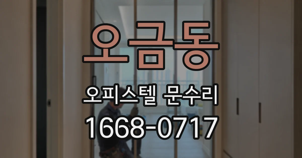 오금동 오피스텔 문수리