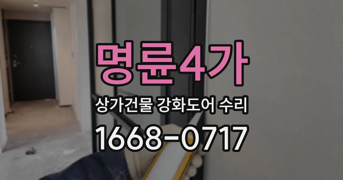 명륜4가 상가건물 강화도어 수리