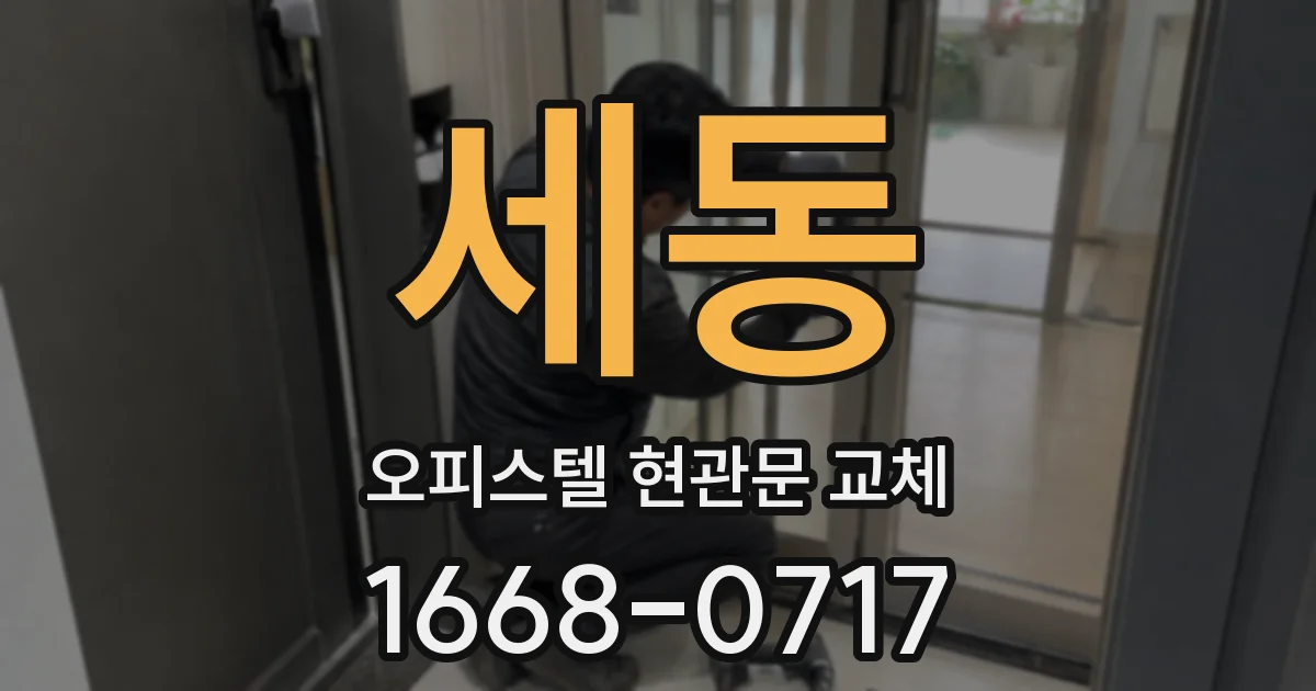 세동 오피스텔 현관문 교체