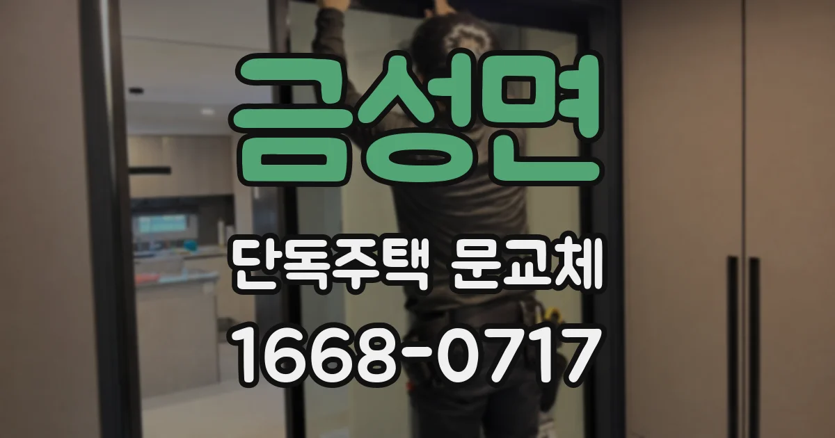 금성면 단독주택 문교체