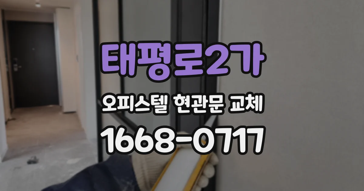 태평로2가 오피스텔 현관문 교체