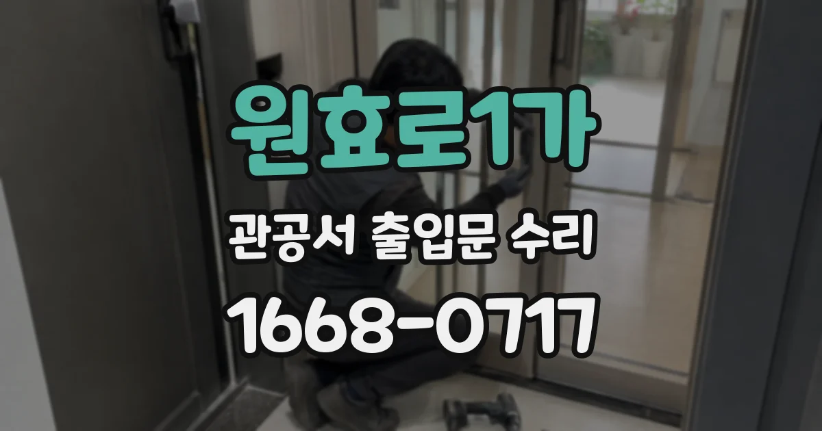 원효로1가 관공서 출입문 수리