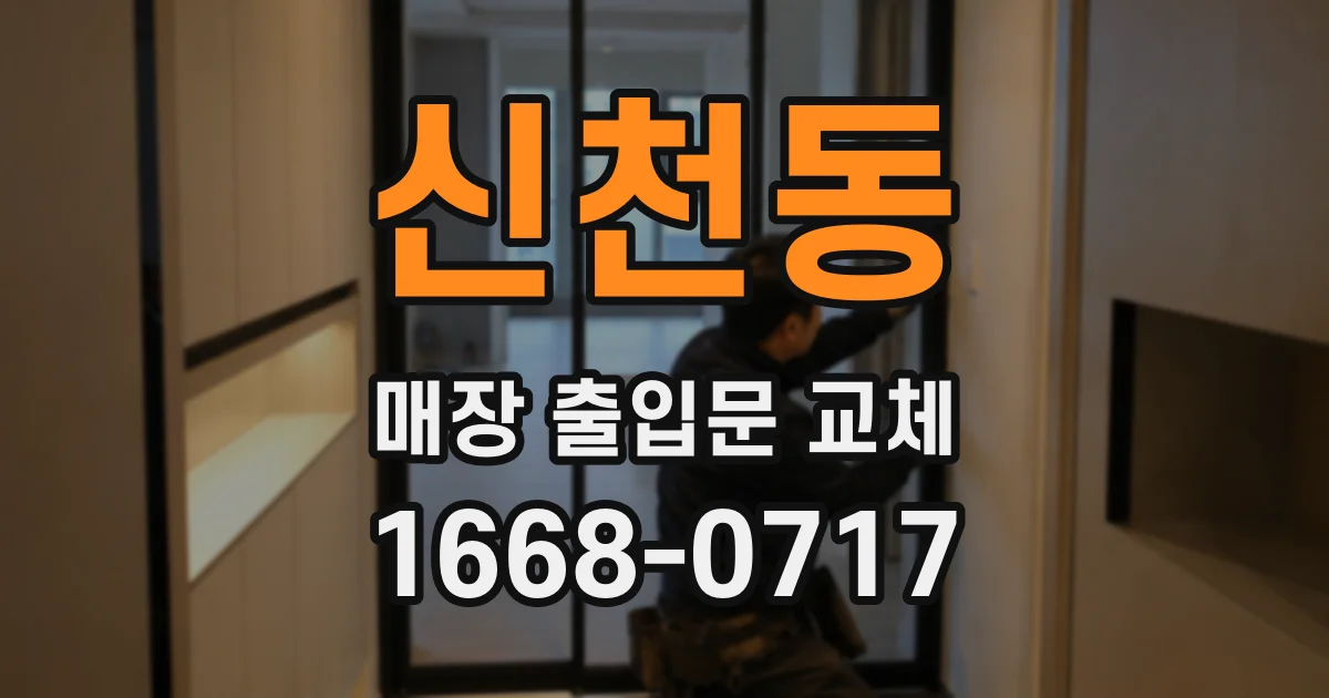 신천동 매장 출입문 교체
