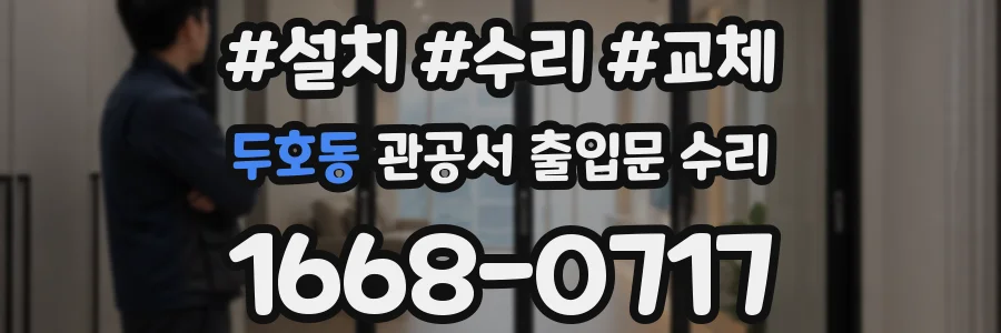 두호동 관공서 출입문 수리