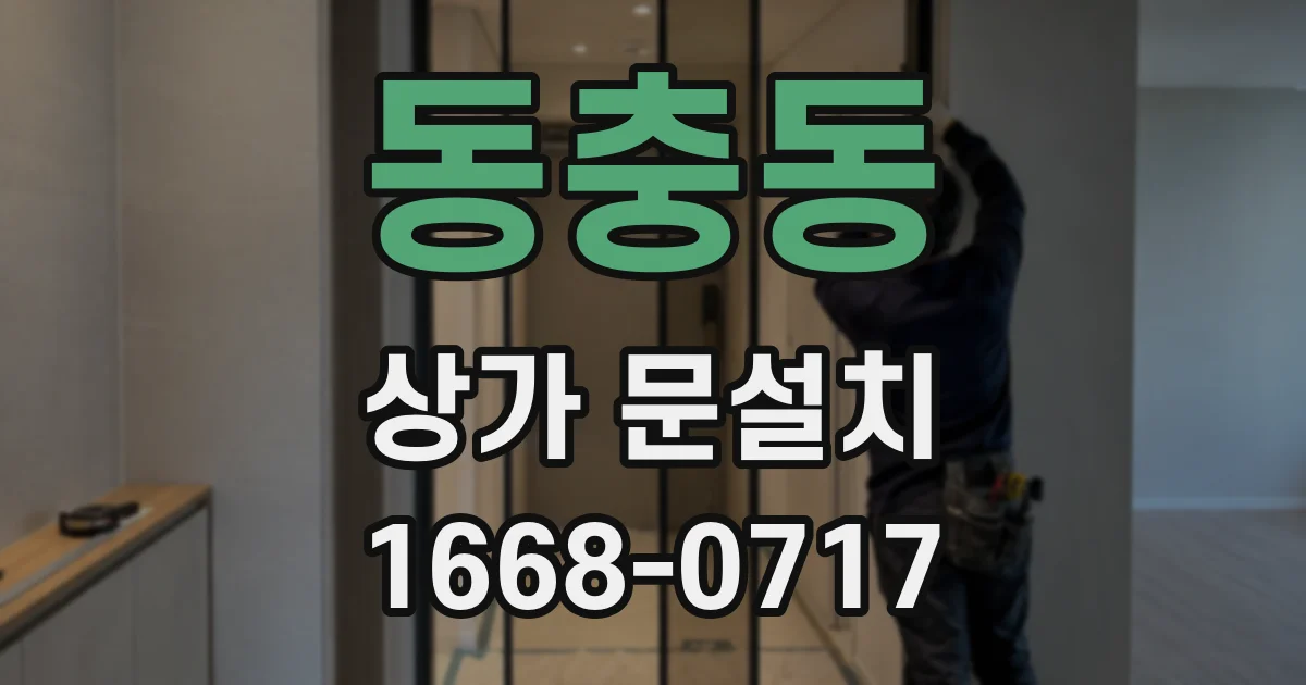 동충동 상가 문설치