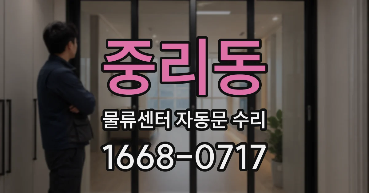 중리동 물류센터 자동문 수리
