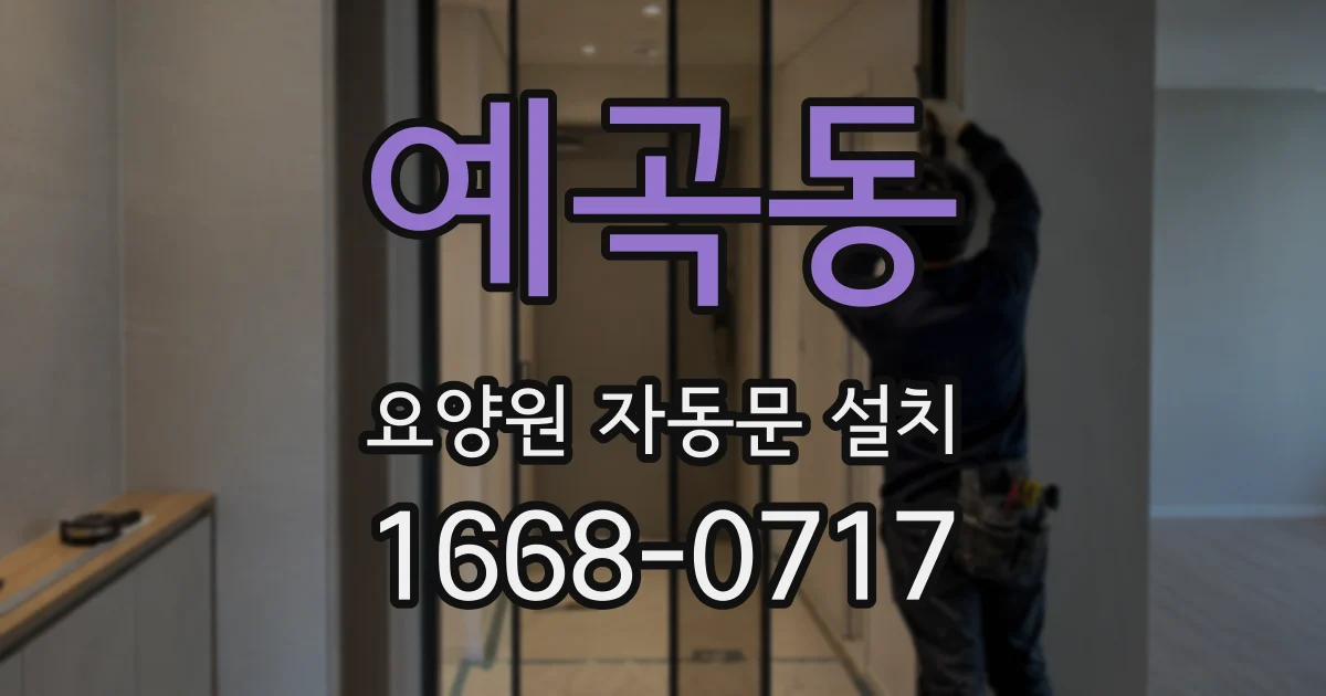 예곡동 요양원 자동문 설치