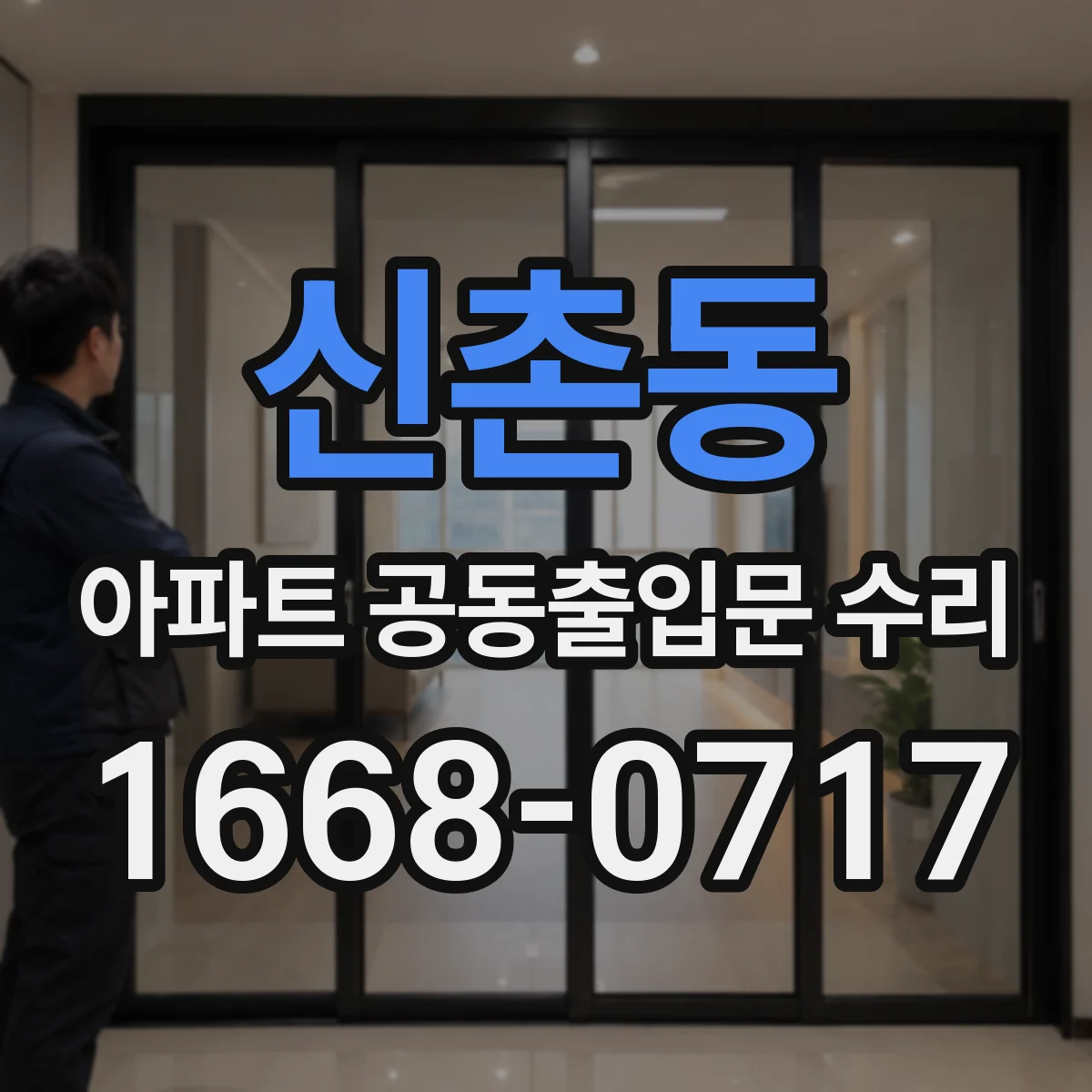 신촌동 아파트 공동출입문 수리