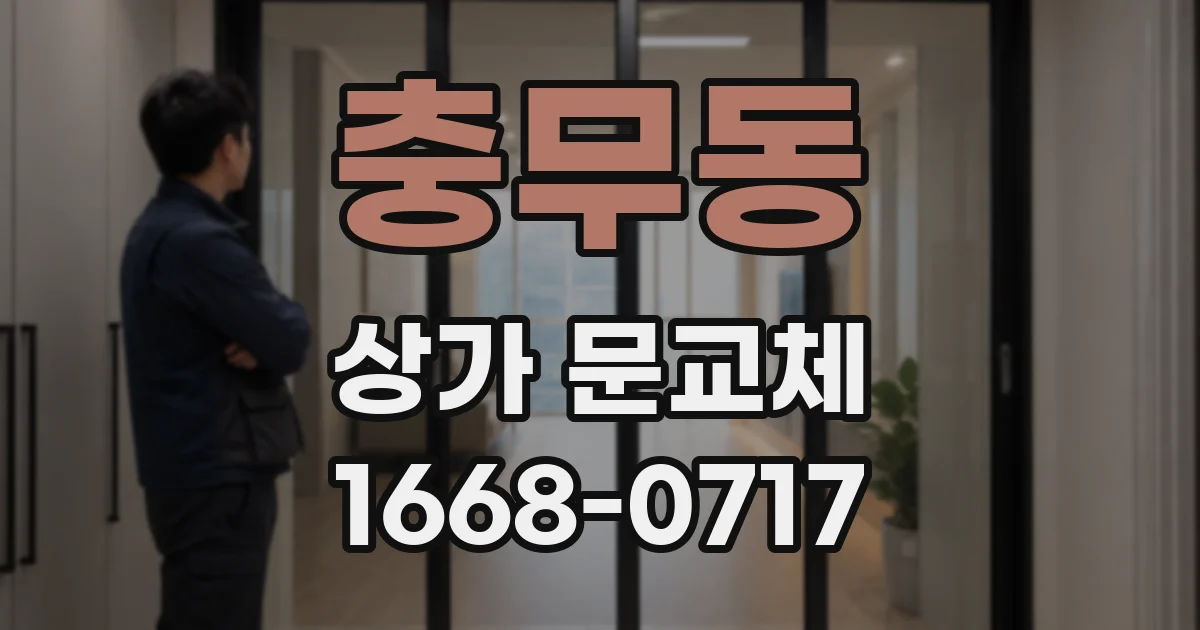 충무동 상가 문교체