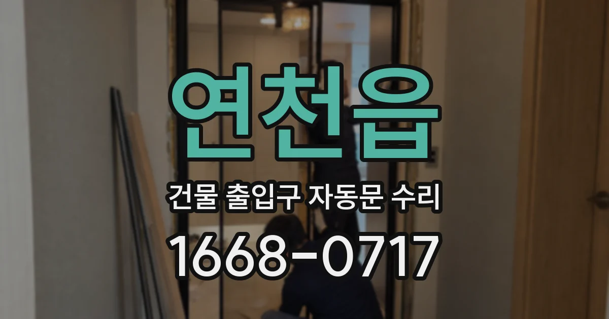 연천읍 건물 출입구 자동문 수리