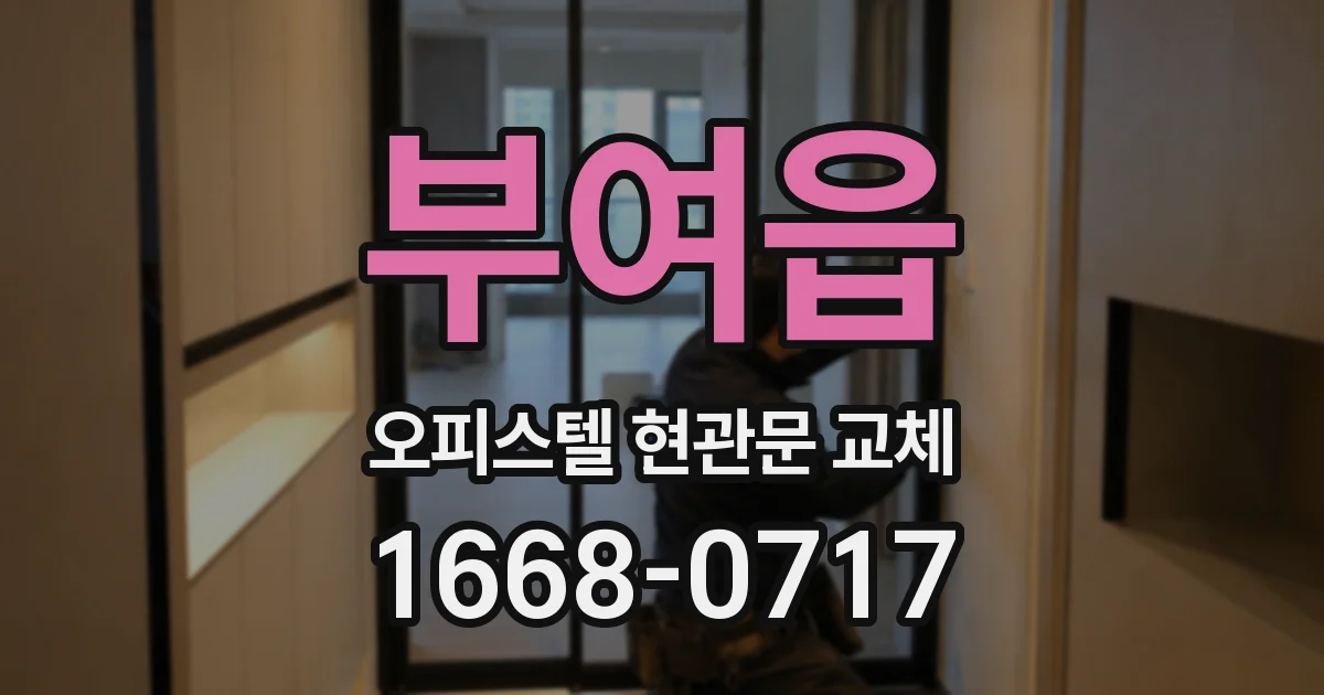 부여읍 오피스텔 현관문 교체