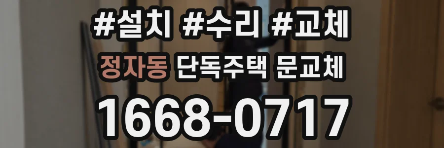 정자동 단독주택 문교체