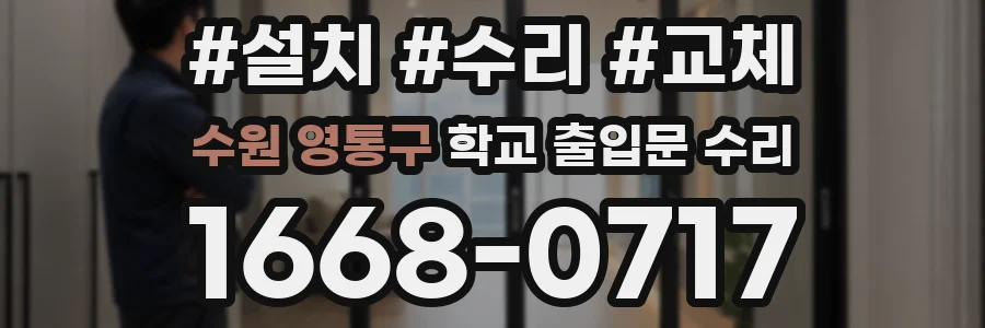 수원 영통구 학교 출입문 수리