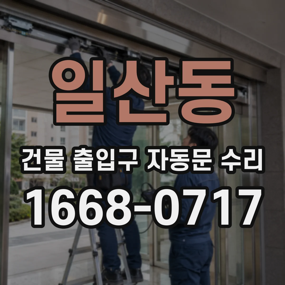 일산동 건물 출입구 자동문 수리
