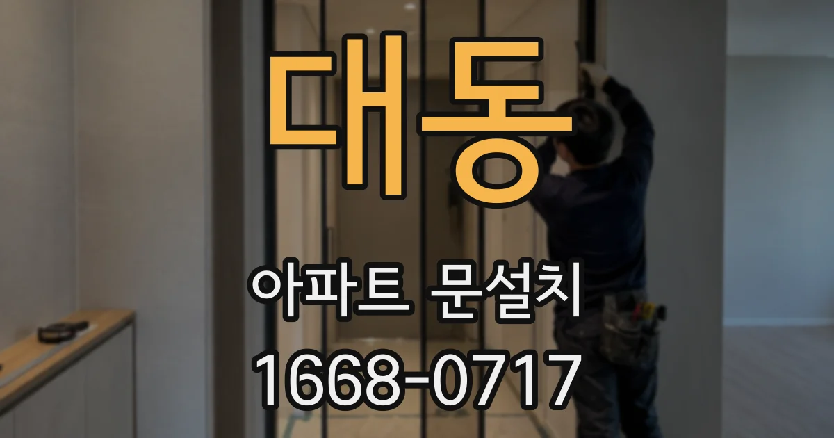 대동 아파트 문설치