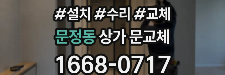 문정동 상가 문교체