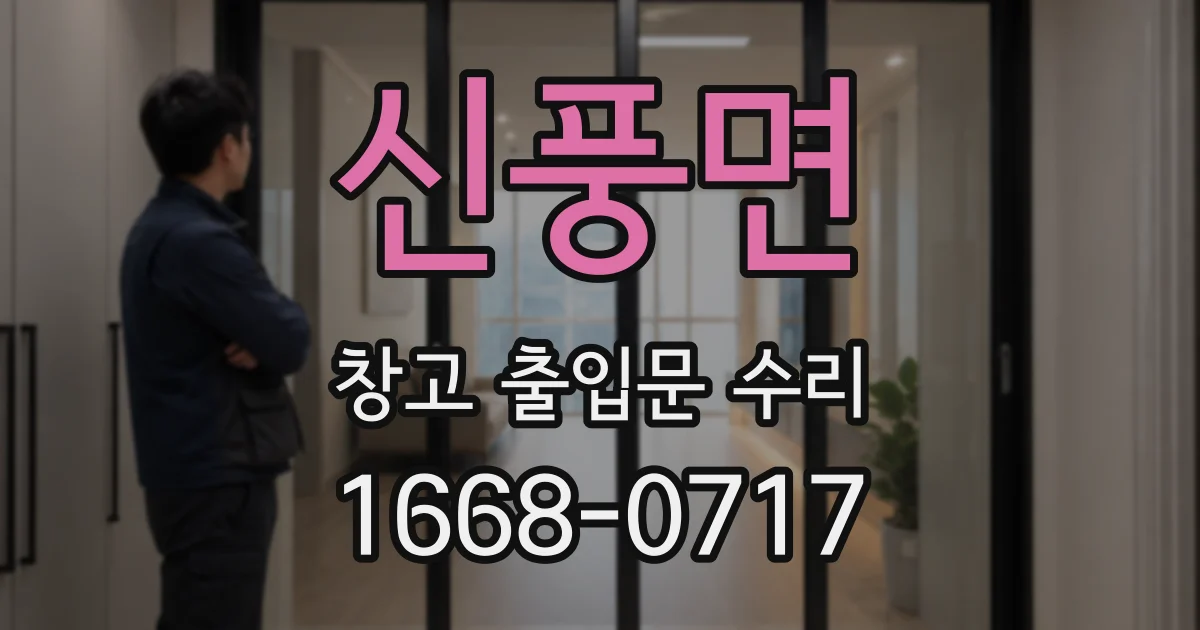 신풍면 창고 출입문 수리