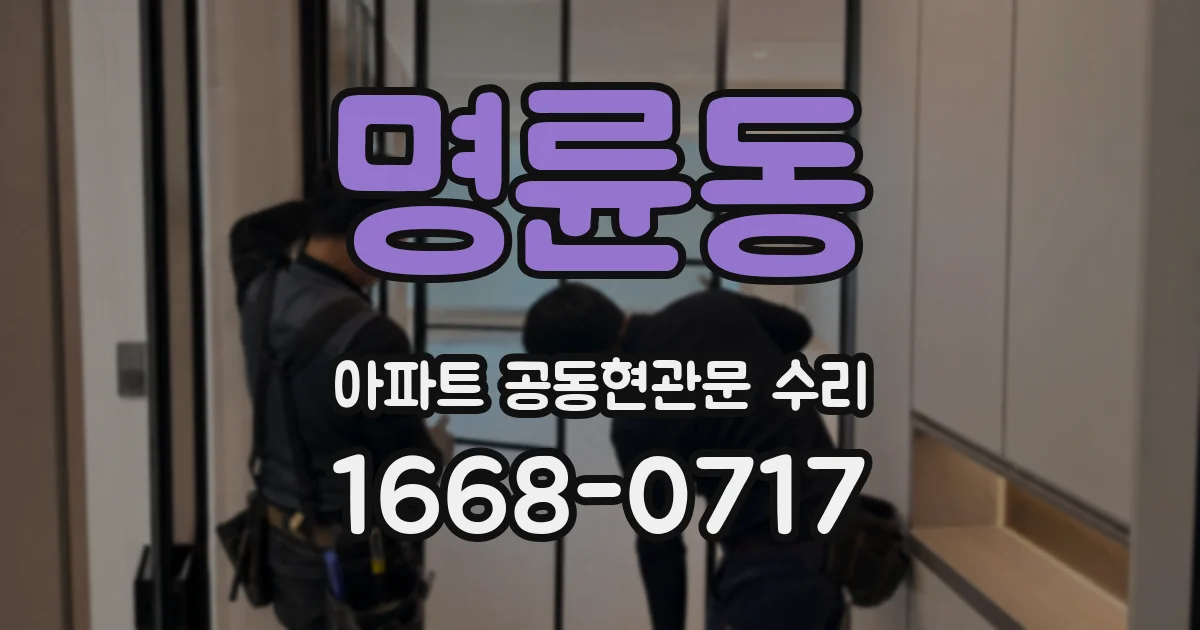 명륜동 아파트 공동현관문 수리