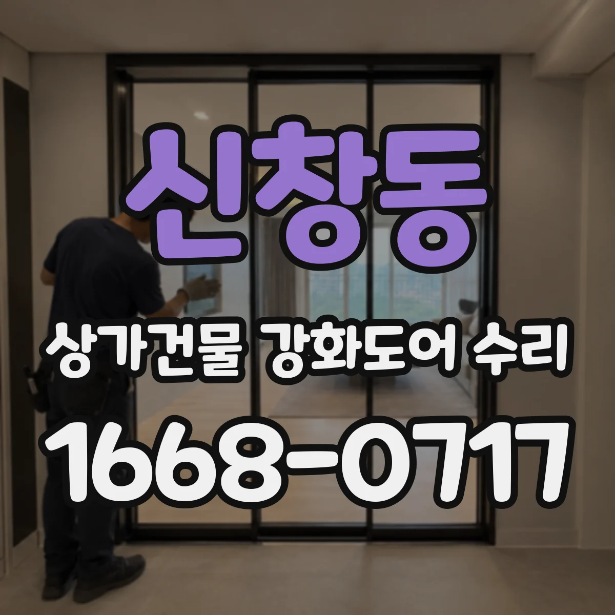 신창동 상가건물 강화도어 수리