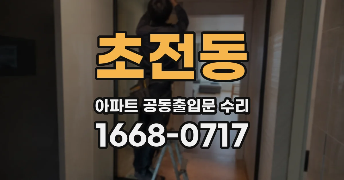초전동 아파트 공동출입문 수리