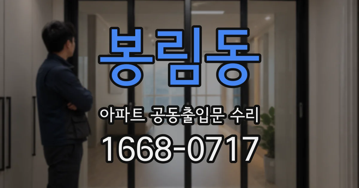 봉림동 아파트 공동출입문 수리
