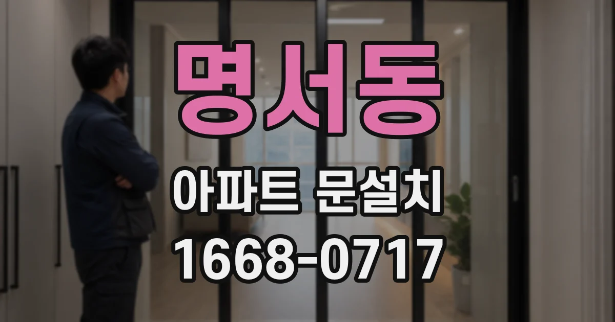 명서동 아파트 문설치