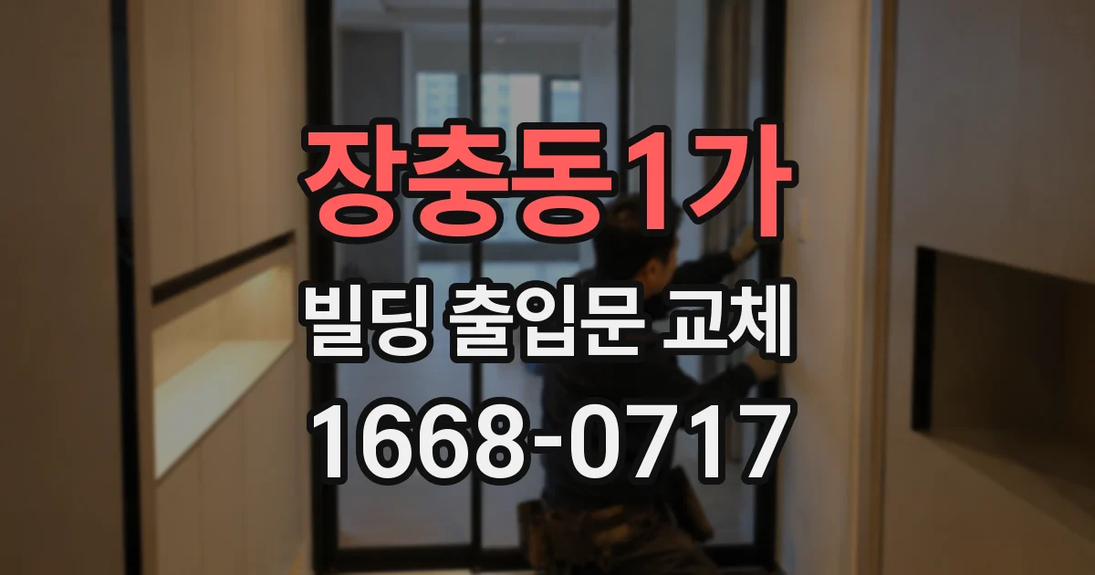 장충동1가 빌딩 출입문 교체