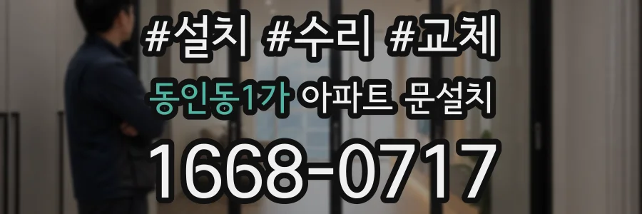 동인동1가 아파트 문설치