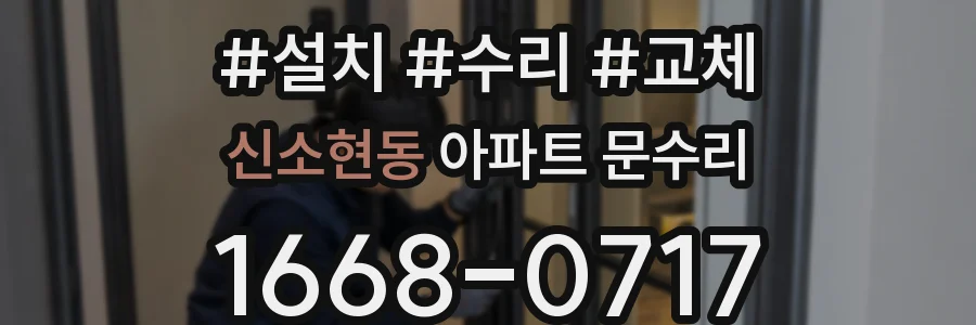 신소현동 아파트 문수리