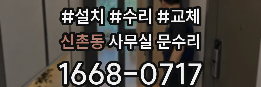 신촌동 사무실 문수리