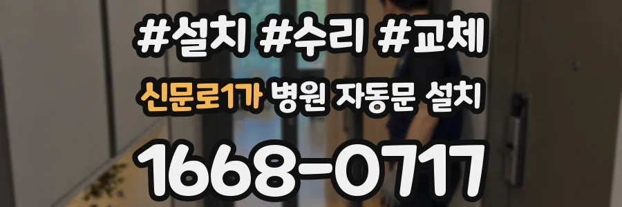신문로1가 병원 자동문 설치