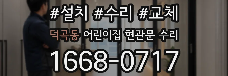 덕곡동 어린이집 현관문 수리