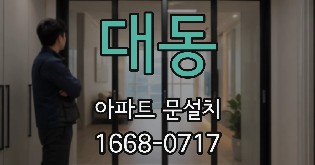 대동 아파트 문설치