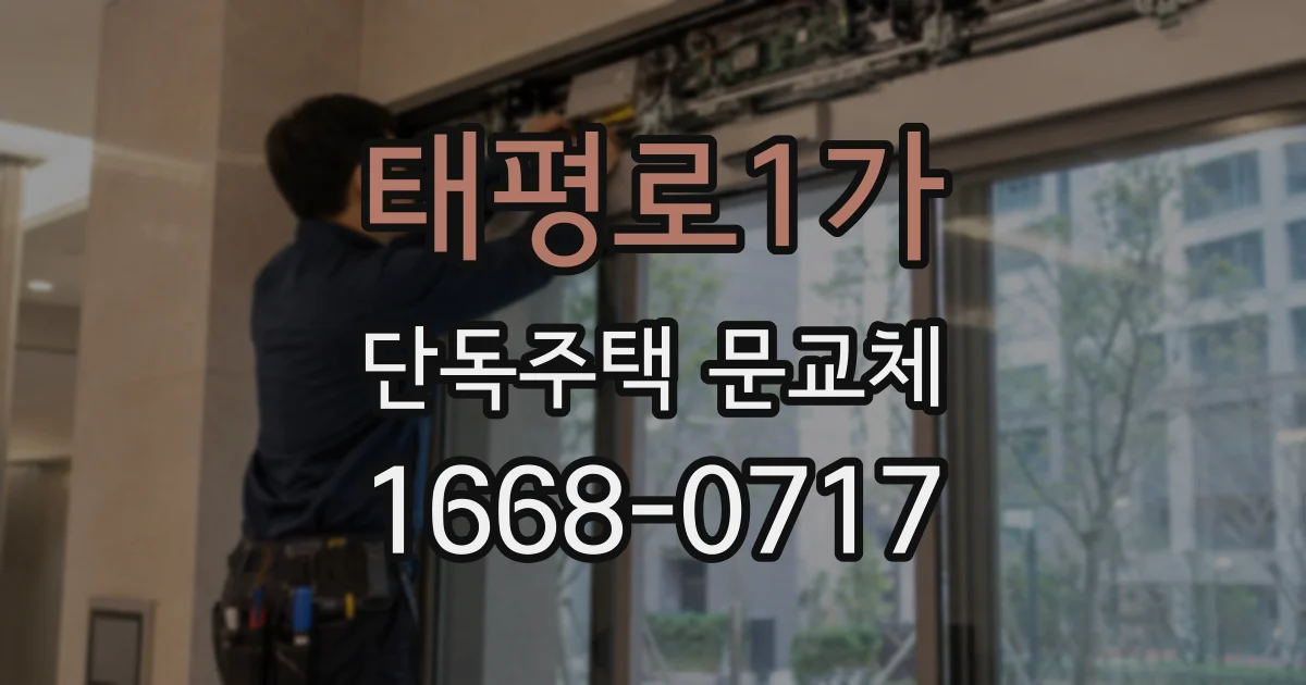 태평로1가 단독주택 문교체