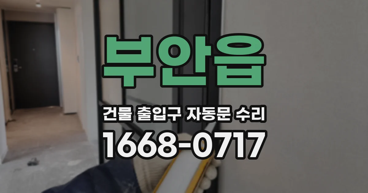 부안읍 건물 출입구 자동문 수리