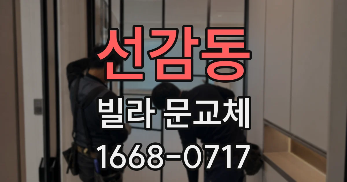 선감동 빌라 문교체