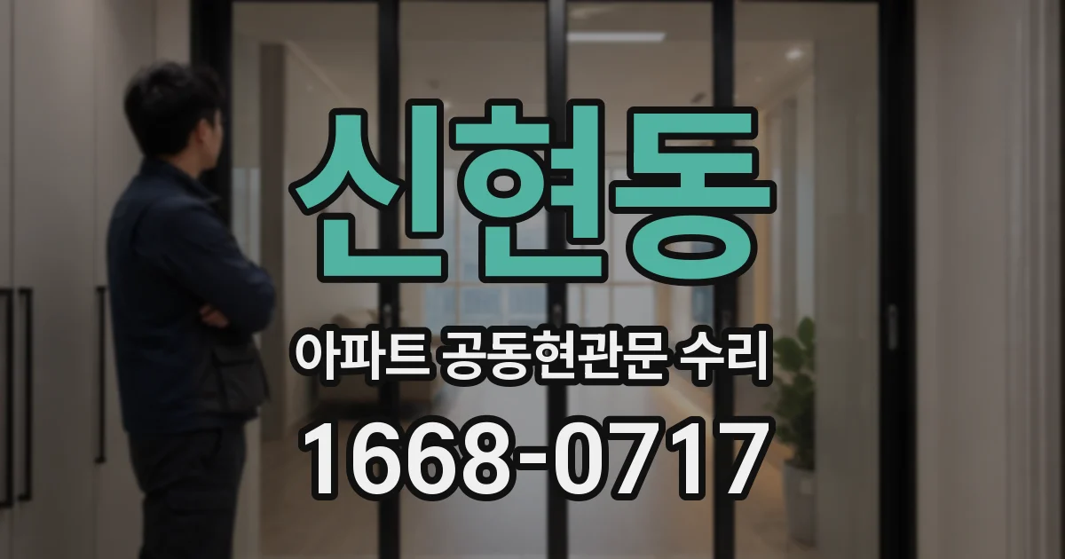 신현동 아파트 공동현관문 수리