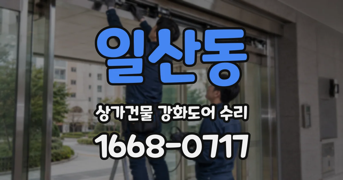 일산동 상가건물 강화도어 수리